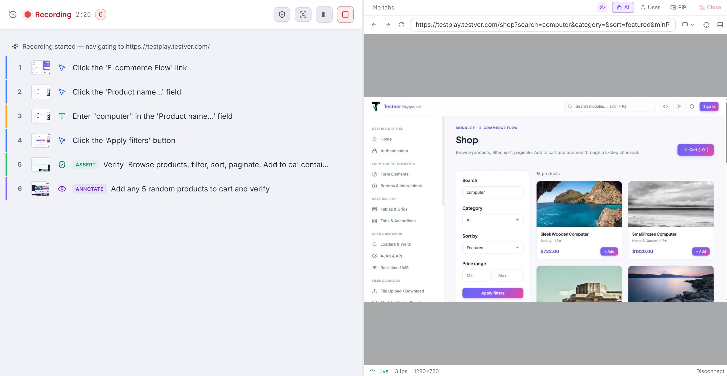 Recorded Steps