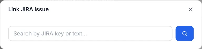 Link JIRA Issue dialog with the search-by-key-or-text box